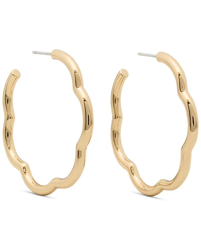 kate spade new york Gold-Tone Wave Hoop Earrings