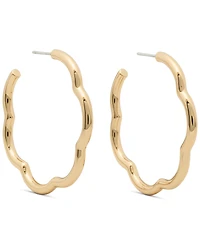 kate spade new york Gold-Tone Wave Hoop Earrings