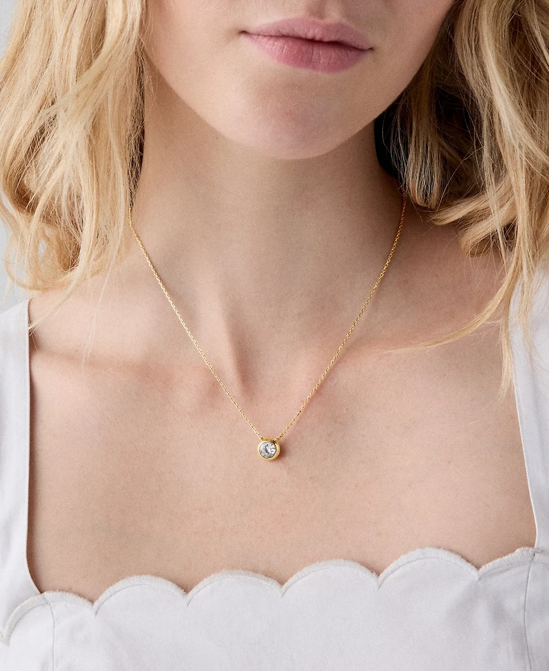 kate spade new york Gold-Tone Molten Glass Stone Short Pendant Necklace