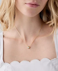 kate spade new york Gold-Tone Molten Glass Stone Short Pendant Necklace