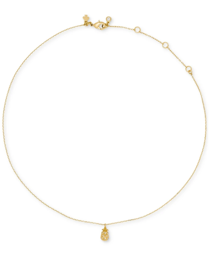 kate spade new york Gold-Tone Gifting Stay Sweet Short Pendant Necklace