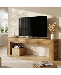 Tribesigns 63" Tv Stand for 55/60/65/70/75-Inch Tvs, Farmhouse Entertainment Center, Long Media TV Console Table, Low Television Stand