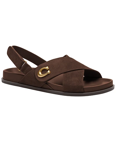 Coach Women's Sculpted C Criss Cross Round Toe Sandals