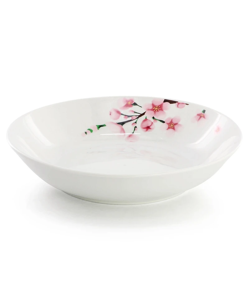 Elama Tamara Cherry Blossom 18-Piece Dinnerware Set, Service For 6