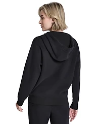 Dkny Sport Women's Metallic Bubble Logo Full-Zip Hoodie