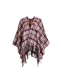 Fable England Women's Caramel and Chocolate Check Cape