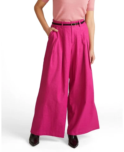 Universal Standard Plus Palais Stretch Linen Wide Leg Pant