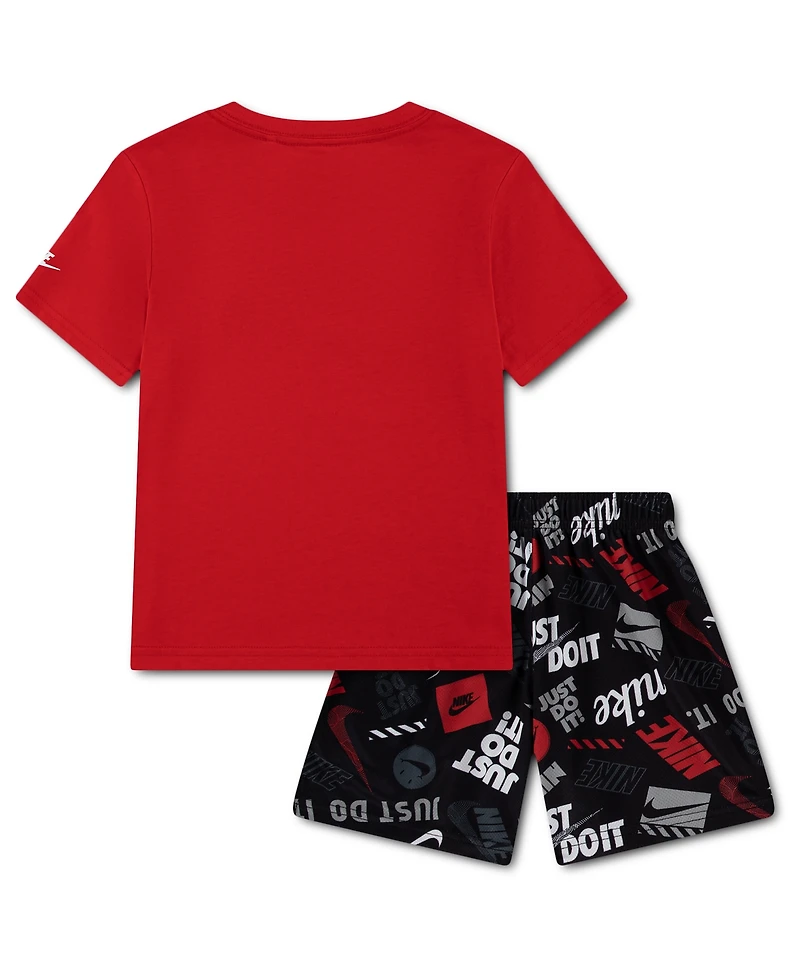 Nike Boys' 4-7 Short-Sleeve T-Shirt and Shorts, 2-Piece Set