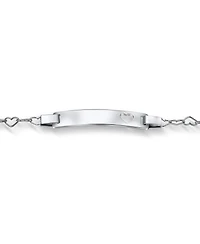 Bling Jewelry Delicate Petite Heart Blank Name Identification Id Bracelet . 6"