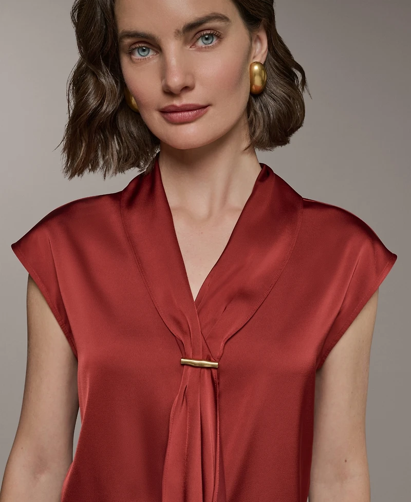 Donna Karan New York Petite V-Neck Top