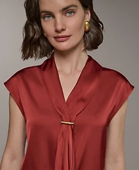Donna Karan New York Petite V-Neck Top