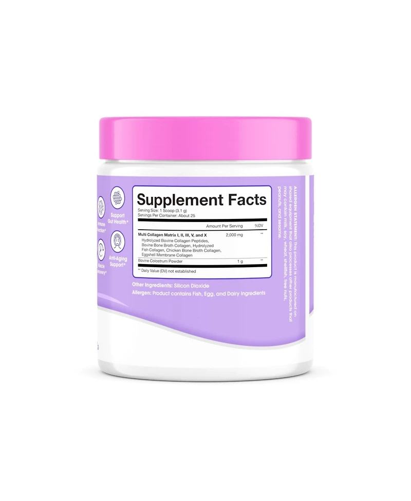 Obvi Collagen Colostrum Supplement - Supports a Healthy Gut, Skin Rejuvenation and Immune Health - Gluten Sugar-Free - Unflavored