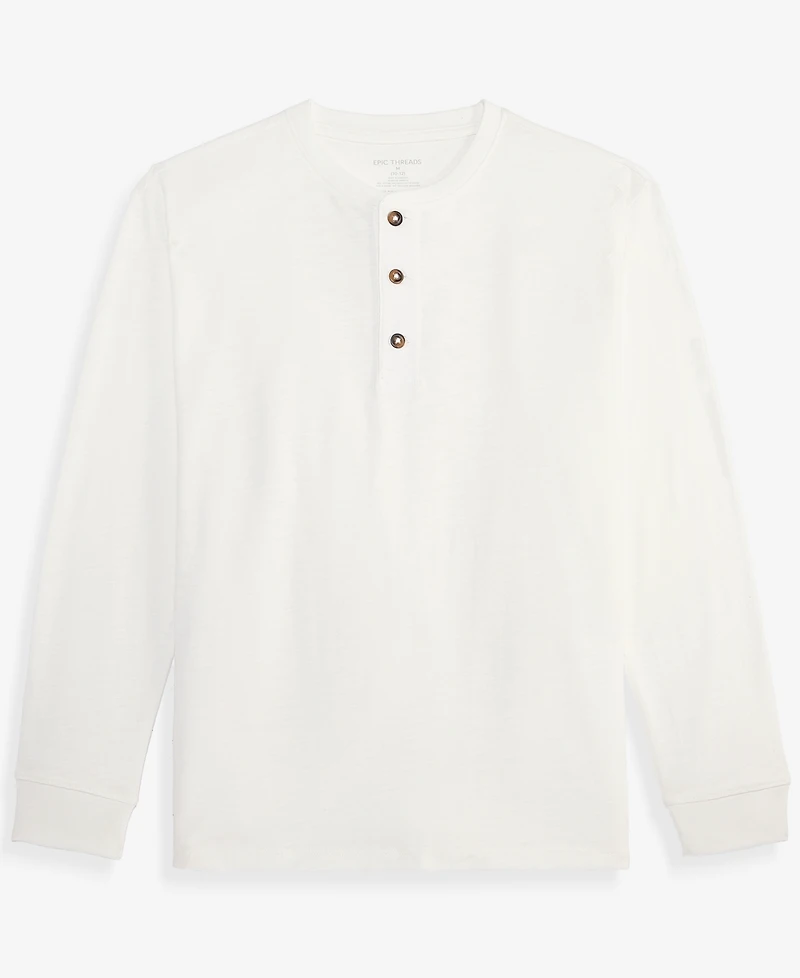 Epic Threads Boys' Xs-xl Long-Sleeve Slub Henley T-Shirt, Macy's Exclusive