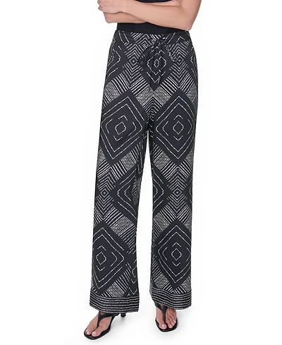Dkny Women's Printed Wide-Leg Pants