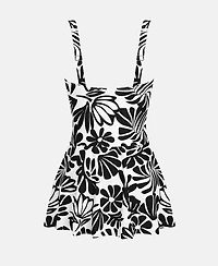 Cupshe Women's Scoop Neck Tie Knot One Piece Swimsuit Swim Dress