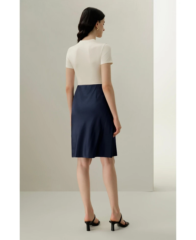 Lilysilk Women's Stretchy Charmeuse Minimalist Skirt