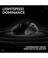 Logitech G Pro X Superlight 2 Dex Wireless Gaming Mouse, 60g Right-Handed, 44K Dpi, 8K Polling, Usb-c, Black