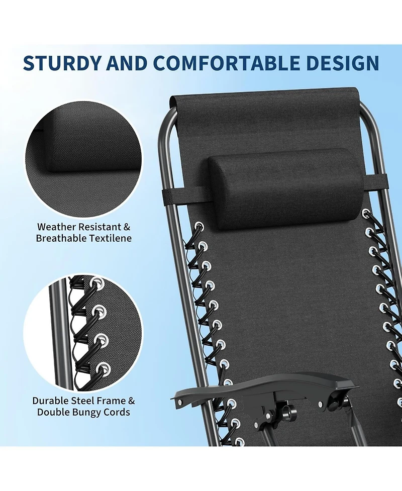 Xo Set of 2 Patio Lounge Chair Outdoor