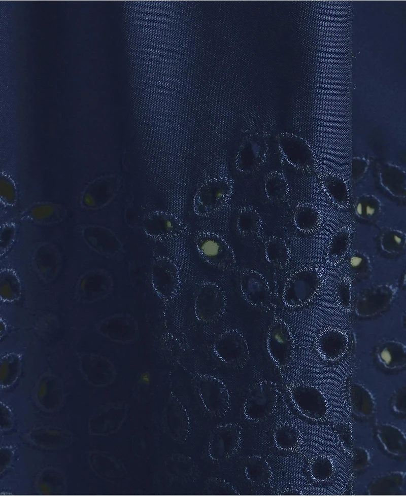Lands' End Women's Gathered Eyelet Top
