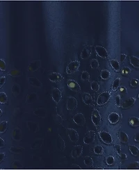 Lands' End Women's Gathered Eyelet Top