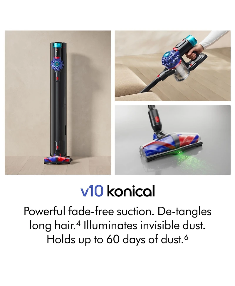Dyson V10 Konical + Auto-empty Dok cordless vacuum | Black/Blue