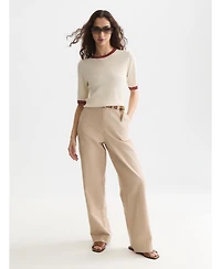 Scotch & Soda Women's Tops and Tees Pointelle Knitted Relaxed-Fit Tee