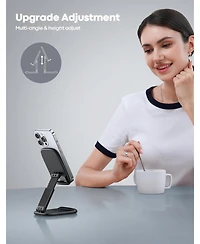 Lamicall Foldable Mobile Phone Holder, Desk Stand Compatible with iPhone 11-17 Series (Pro / Pro Max Plus Air)