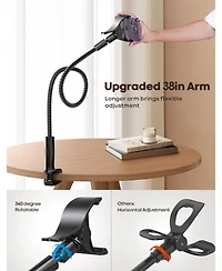 Lamicall Gooseneck Phone Holder for Bed - Overhead Cell Phone Mount Stand for Bed, Desk