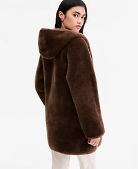 Calvin Klein Women's Hooded Reversible Teddy Jacket