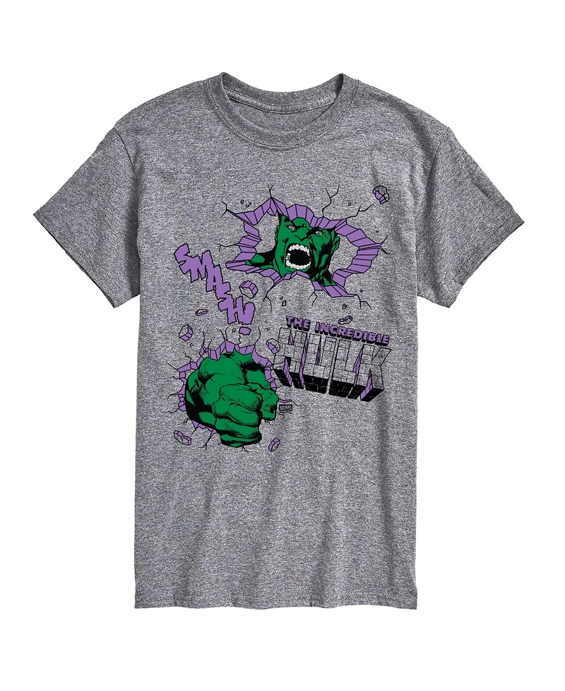 Airwaves Men's The Hulk Punch Wall Short-Sleeve Graphic T-Shirt
