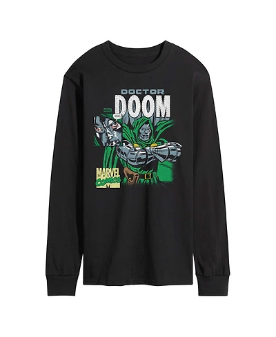 Airwaves Men's Fantastic Four Marvel Comics Dr. Doom Long-Sleeve Graphic T-Shirt
