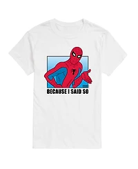 Airwaves Men's Spider-Man Because Said So Short-Sleeve Graphic T-Shirt