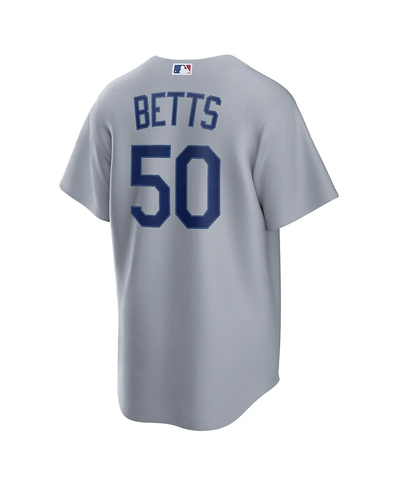 Nike Men's Mookie Betts Gray Los Angeles Dodgers Road Replica Jersey