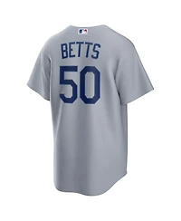 Nike Men's Mookie Betts Gray Los Angeles Dodgers Road Replica Jersey