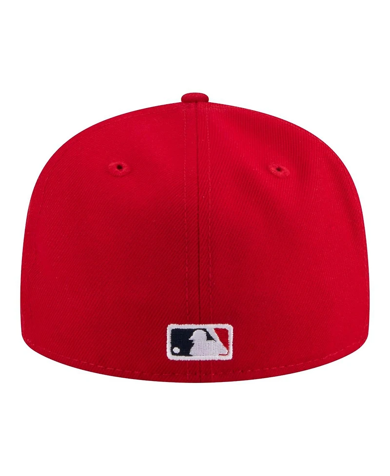 New Era Men's Red St. Louis Cardinals Hidden Hit 59FIFTY Fitted Hat