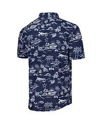 Reyn Spooner Men's Navy Dallas Cowboys Throwback Kekai Print Button-Up Shirt
