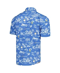 Reyn Spooner Men's Powder Blue Los Angeles Chargers Throwback Kekai Print Button-Up Shirt