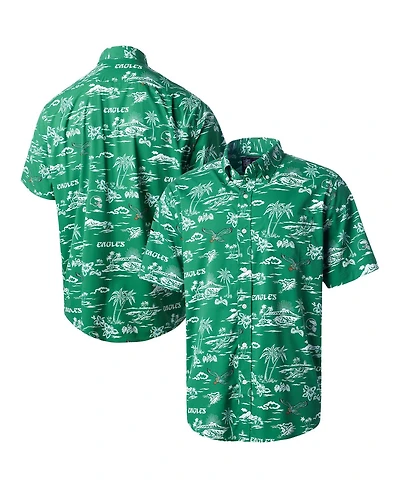Reyn Spooner Men's Green Philadelphia Eagles Throwback Kekai Print Button-Up Shirt