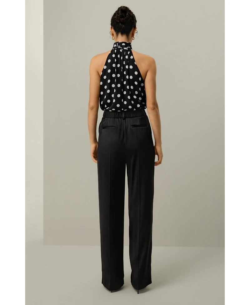 Lilysilk Women's Convertible Silk Georgette Polka Dot Top