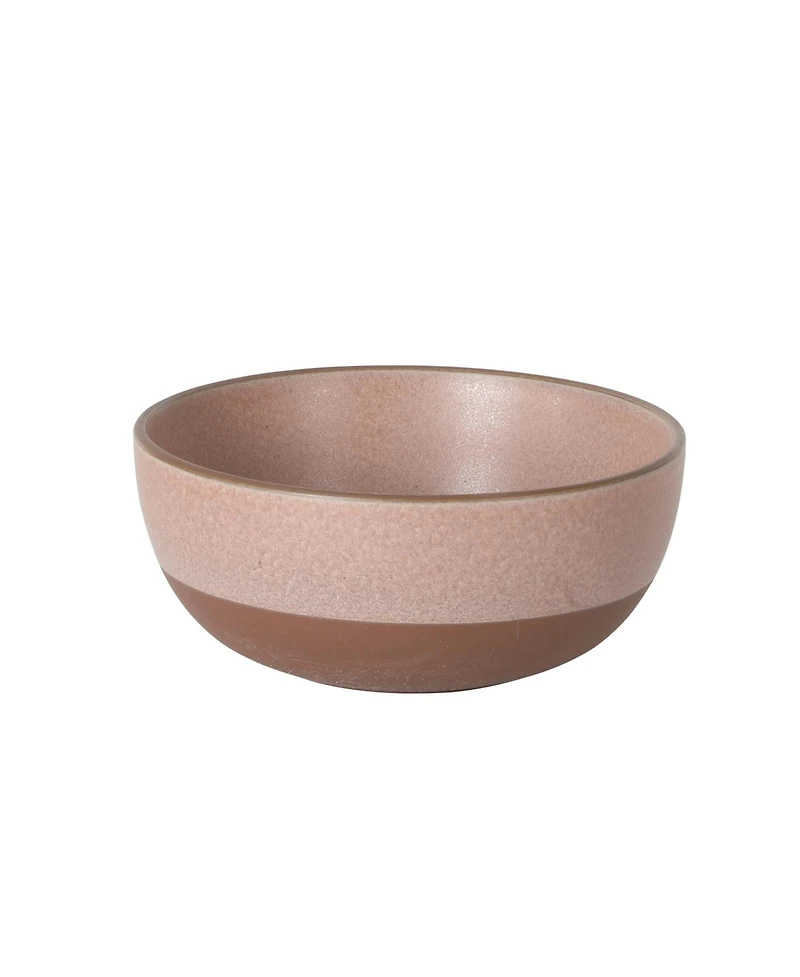 Gibson Home William Crest 4 Piece Cereal Bowl Set, 6.25 inch Round Stoneware Reactive Bowls, Soup, Dessert & Snack Bowls