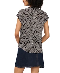 Vince Camuto Women's Printed Short-Sleeve Top