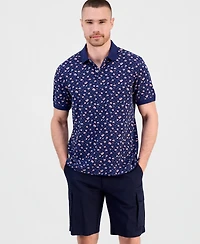 Club Room Men's Team Stripe Pique Polo Shirt, Exclusively at Macy's