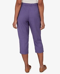 Alfred Dunner Petite Grand Bazaar Textured Pull-On Capris Pants