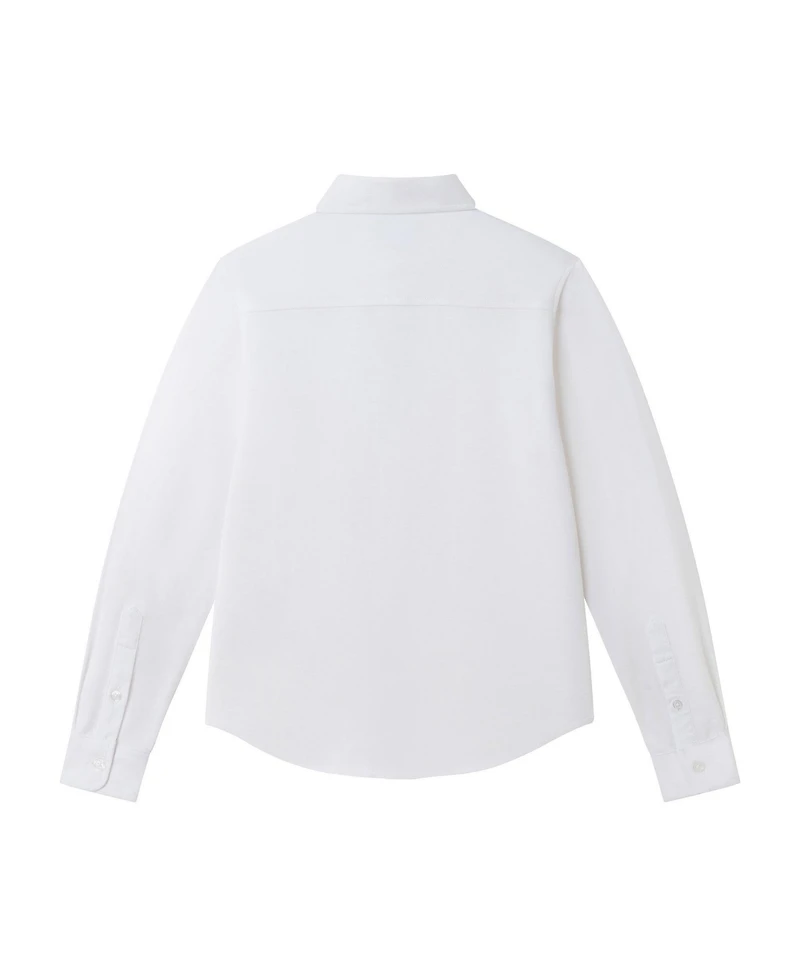 Andy and Evan Little Boys White Knit-Tech Shirt