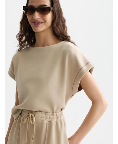 Scotch & Soda Women's and Modal Slash Neck Sweatshirt