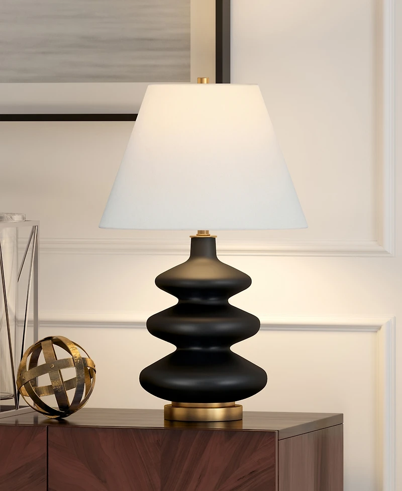Hudson & Canal Carleta 26" Metal Tall Triple Gourd Table Lamp