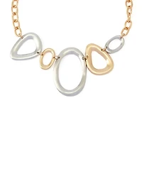 Robert Lee Morris Soho Two-Tone Sculpted Link Bib Necklace