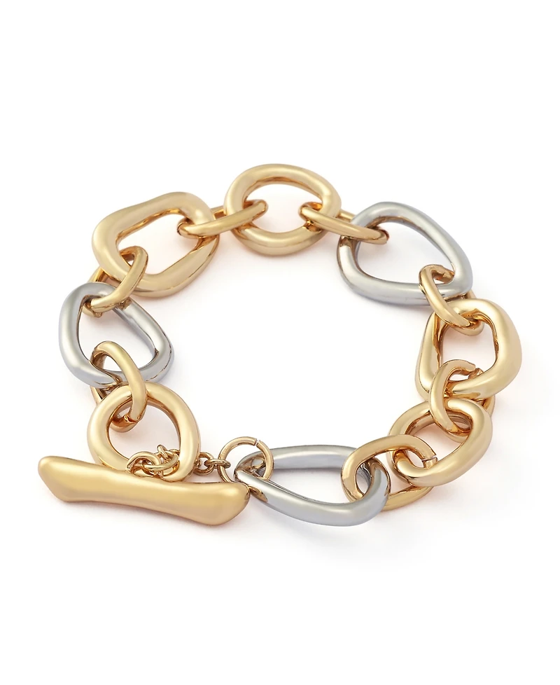 Robert Lee Morris Soho Two-Tone Sculpted Link Bracelet