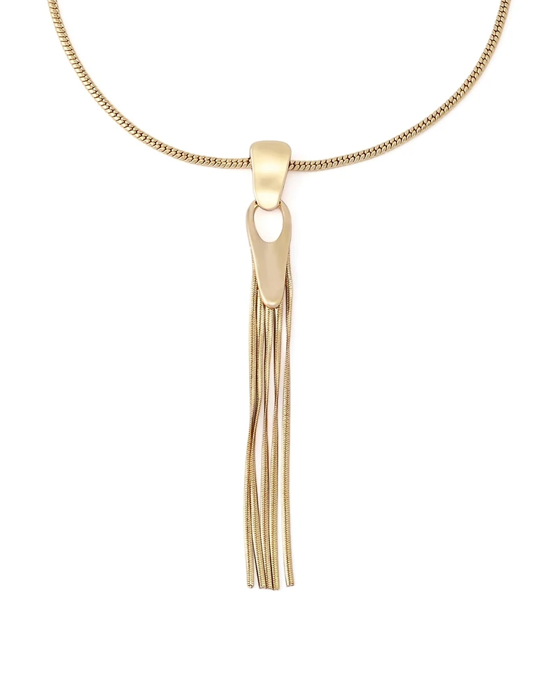 Robert Lee Morris Soho Gold Fringe Y Necklace