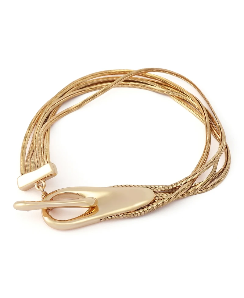 Robert Lee Morris Soho Gold Fringe Chain Toggle Bracelet